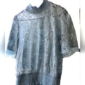Blue Lace Top